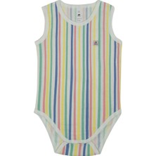 Jrmori Çizgi Baskılı Kolsuz Body