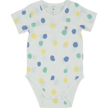 Jrmori Puantiye Baskılı Omuz Çıtçıtlı Kısa Kollu Body