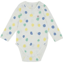 Jrmori Puantiye Baskılı Omuz Çıtçıtlı Uzun Kollu Body