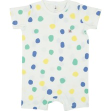 Jrmori Puantiye Baskılı Omzu Çıtçıtlı Kısa Tulum