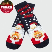Hg.Aksesuar Noel Baba Yılbaşı Penye Çorap
