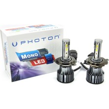 Oto Aksesuarcım Photon Mono +3 Plus H4 LED Xenon Far Ampulü Buz Beyaz 12-24V