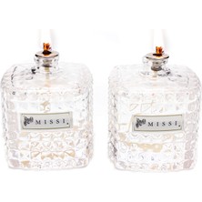 Missi 2li Dark Amber Kokulu Kristal Cam Şişe Kandil Seti ( 2X100 Ml)