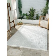 Çam Halı Solo EF002A Beyaz Iskandinav Tarzı Modern Desen Halı