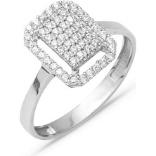 Bilezikci Coronet Beyaz Altın Baget Spor Yüzük