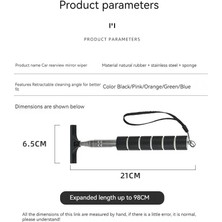 Synope Araba Dikiz Aynası Silecek Oto Temizleme Aparatı Teleskopik Katmanlı Fırça Kafası