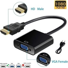 PRO5TECH Hdtv To VGA  +Ses Fullhd Dönüştürücü Çevirici Aparat Adaptör