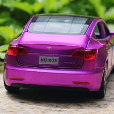 Runjing 1:32 Alaşım Tesla X90 Araba Modeli Işıklar ve Müzik ile Geri Çekin Elektronik Oyuncaklar, Tesla Model x Için Uyumlu Pres Döküm Araba Oyuncak, Tesla Severler Koleksiyonu Için (Mor) (Yurt Dışından)