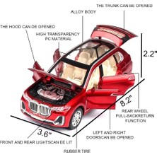 Runjing 1/24 Bmw X7 Suv Model Araba Oyuncak Döküm Oyuncak Arabalar, Çinko Alaşımı Ses ve Işık ile Geri Çekin Oyuncak Araba Çocuklar Için Erkek Kız Hediyesi, Doğum Günü Hediyeleri, Koleksiy (Yurt Dışından)