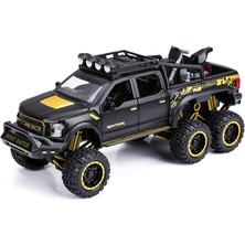 Runjing Erkek Çocuk Oyuncak Pikap Kamyonetler F150 Raptor Diecast Metal Model Araba Sesli ve Işıklı 3 Yaş ve Üzeri Çocuklar Için Siyah (Yurt Dışından)