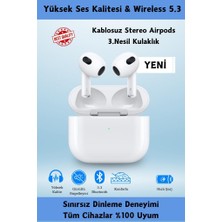 Bakeey 3. Nesil Kablosuz Kulakiçi Bluetooth Kulaklık Android Ios Uyumlu Mikrofonlu 3.nesil Kulaklık