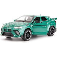 Runjing Oyuncak Araba 1/32 Lamborghini Urus Model Araba Için Işık ve Ses ile Geri Çekin Oyuncak Araç 3+ Yaş Yürümeye Başlayan Erkek Kız Noel Doğum Günü Hediyesi Yeşil Araba (Yurt Dışından)