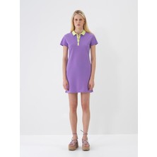 Xint Polo Yaka %100 Pamuk Regular Fit Mini Elbise