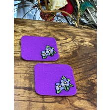 Gönülden Tasarım 9x9 cm 2 Li Nakış Işlemeli Bardak Altlığı Servis Altlığı