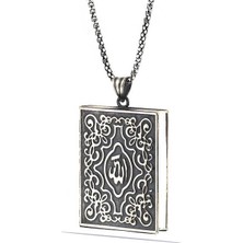 Kick Shop 925 Ayar Gümüş Kare Içi Açılabilen Muskalık Gümüş Kolye