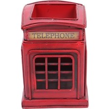 Kick Shop Dekoratif Metal Londra Telefon Kulübesi Kalemlik Vintage Hediyelik