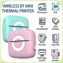 Mini Akıllı Pembe Yazıcı Cep Telefonu Bluetooth Taşınabilir Termal Fotoğraf Etiket