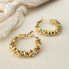 Kyver Kadın Küpe Küp Dorika Model Küpe Gold
