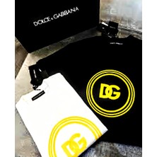 Dolce & Gabbana Flok Baskılı Yuvarlak Içinde Dg Logolu Ince Kumaş T-Shirt