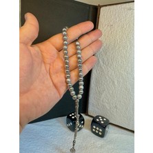 Anemore Collection Hematit Tesbih Gri Renkli Küre Kesim T-44