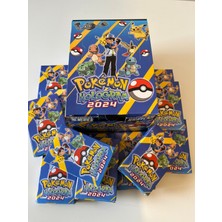 Giftbox 3D Pokemon 2024 Sürpriz Hologramlı Oyun Kartı 24 Paket Tam Kutu Içinde Toplam 240 Adet Kart