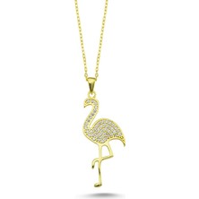 Gümüş Flamingo Kolye