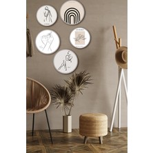 Dekorize Mdf 5 Parça Çerçeve Görünümlü Tablo Set 5005