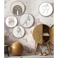 Dekorize Mdf 5 Parça Çerçeve Görünümlü Tablo Set 5005