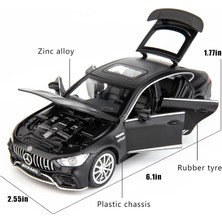 Runjing 1/32 Benz Amg GT63 Model Araba Alaşım Döküm Geri Çekin Oyuncak Araba Ses ve Işık Kapısı Açılabilir Oyuncak Araç Çocuklar Için Hediye (Siyah) (Yurt Dışından)