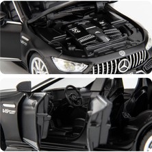 Runjing 1/32 Benz Amg GT63 Model Araba Alaşım Döküm Geri Çekin Oyuncak Araba Ses ve Işık Kapısı Açılabilir Oyuncak Araç Çocuklar Için Hediye (Siyah) (Yurt Dışından)