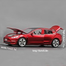 Runjing 1:32 Alaşım Tesla X90 Araba Modeli Işıklar ve Müzik ile Elektronik Oyuncaklar Geri Çekin, Tesla Model x Için Uyumlu Pres Döküm Araba Oyuncak, Tesla Severler Koleksiyonu Için (Kırmı (Yurt Dışından)