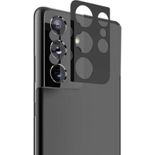Teleplus Samsung Galaxy S21 Ultra 5g Kamera 3D Lens Koruyucu Cam Siyah