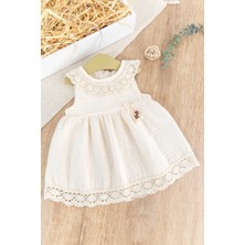 Babymod Dantelli Güpür Yakalı Yazlık Askılı Kız Bebek Elbise