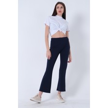 Feminist Lacivert Bol Paça Pantolon 3101104.02