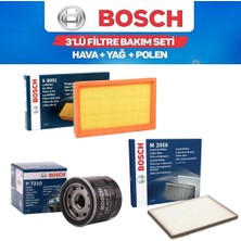 Bosch Primera P11 1997-2001 / P12 2002-2008 1.6 / 2.0 Benzinli QG16 / SR20 - Bosch 3'lü Bakım Seti Yağ-Hava-Polen Filtresi