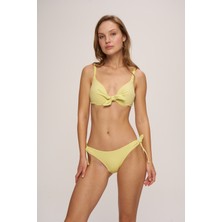 Pierre Cardin Ibis Dolgulu Bikini Takımı Sarı Kadınlar İçin Şık Tasarım %80 Polyamide %20 Elastane