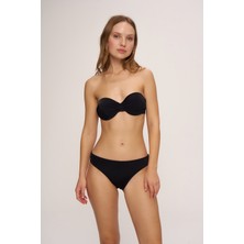 Pierre Cardin Dolgulu Straplez Bikini Kadınlar İçin Şık Siyah Tasarım %80 Polyamide