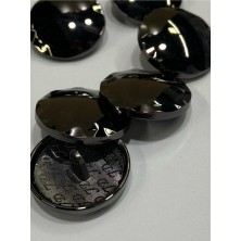 Karan Tuhafiye Metal Düğme/kaban Manto Boyu/ 6 Lı Set/2,5 CM/JX015/SIYAH