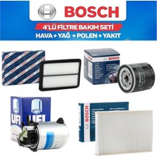 Bosch Qashqai J11 14-17 1,5 Dizel K9K - Bosch / Ufi 4'lü Bakım Seti Yağ-Hava-Polen-Mazot Filtresi