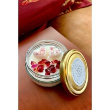 Vanilya Kokulu & Gül Yapraklı & Kalpli Mum %100 Soy Wax