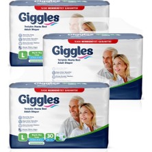 Giggles Yetişkin Bel Bantlı Hasta Bezi Large 90 Adet