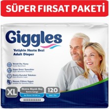 Giggles Yetişkin Bel Bantlı Hasta Bezi Extralarge 120 Adet