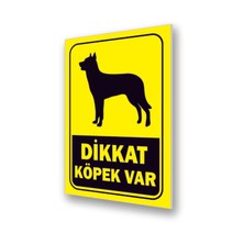 Alfa Grafik Dikkat Köpek Var Uyarı Levhası Pvc Dekota