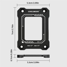 Coolmoon Lga 1700 12TH 13TH Cpu Işlemci Alüminyum Bükülme Önleyici Düzeltici Arka Panel Çerçeve