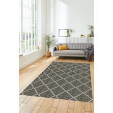 Evdeya Baklava Desenli Sade Motifli Kaymaz Taban Yıkanabilir Yolluk Salon Halısı, Sade-29-Kahve,