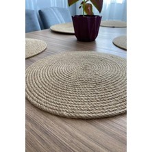 Nishev.com Evini Sev 6'lı Bambu Amerikan Servis Hasır 1. Kalite Örgü Yanmaz Tabak Tava Tencere Altlığı 34 x 34 cm