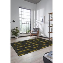 Evdeya Dijital Baskı Kaymaz Yıkanabilir Sade Düz Yolluk Mutfak Koridor Salon Halısı, Sade-49-Sarı,