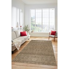 Evdeya Dijital Baskılı Kaymaz Taban Yıkanabilir Sade Desen Yolluk Mutfak Salon Halısı, Sade-18-Kahve,