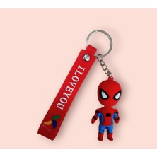 Çilek Home Avm Spiderman Örümcek Adam Silikon Anahtarlık ve Çanta Aksesuarı