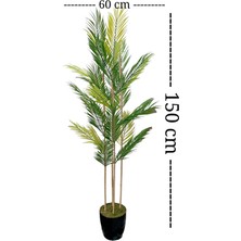Bambu Areka Dört Gövdeli Yapay Ağaç 150 cm 27 Yaprak